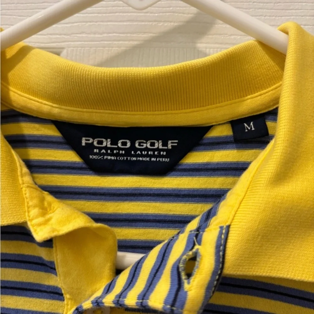 Polo by Ralph Lauren Yellow‎ and Blue Striped Men's Shirt